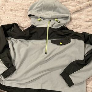 Athleta cropped 3/4 zip boxy fleece